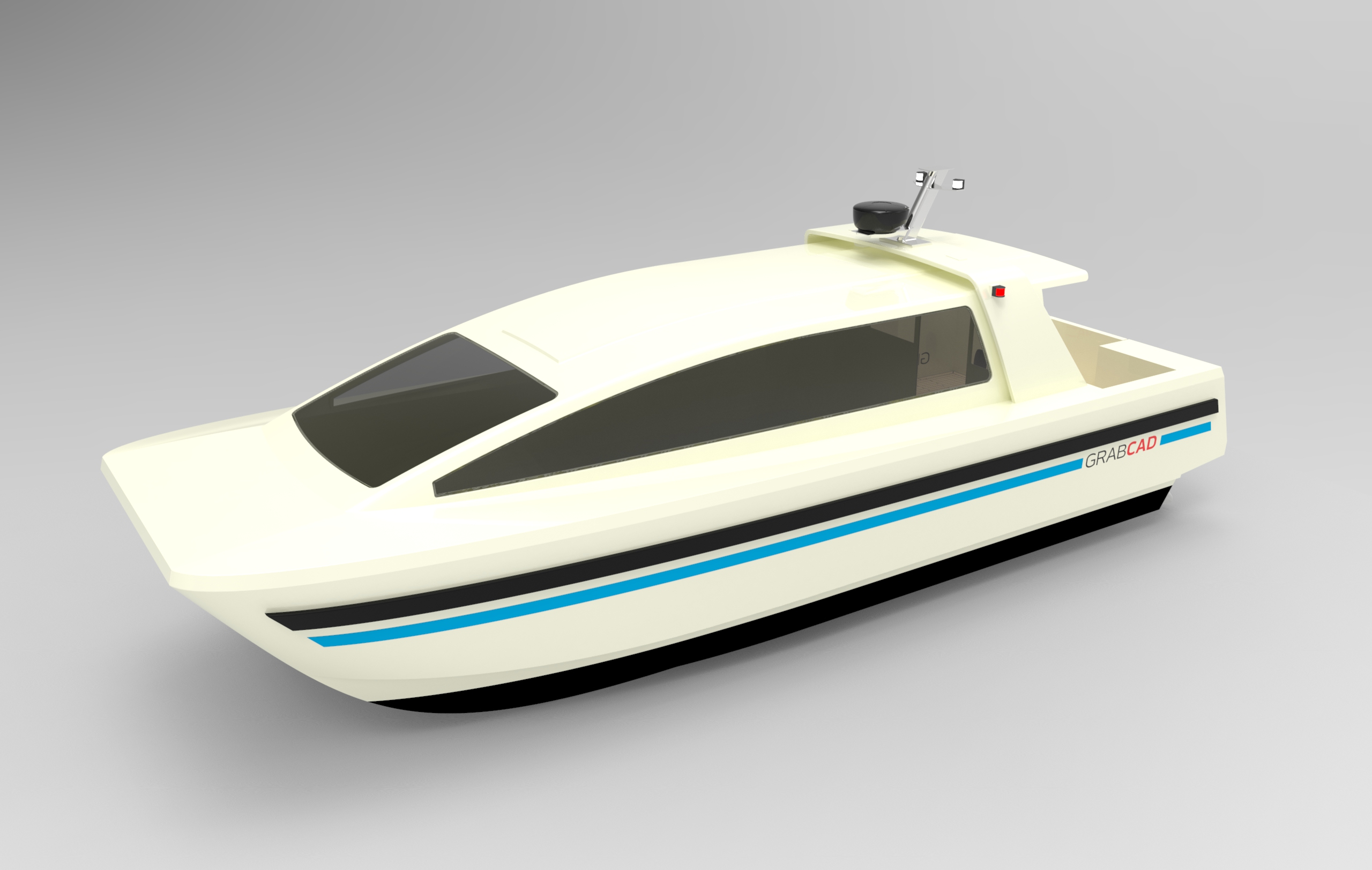 10米双体快艇简易模型